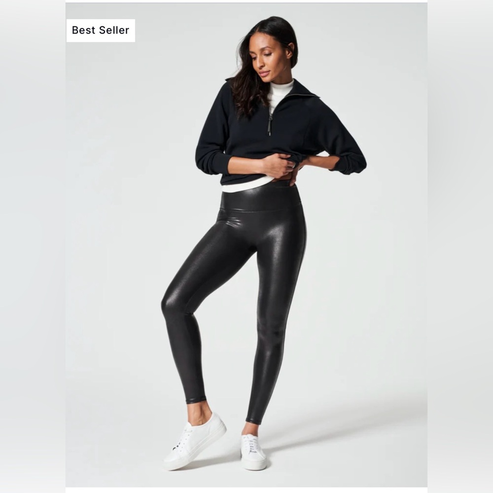 NWT- SPANX Faux Leather Leggings